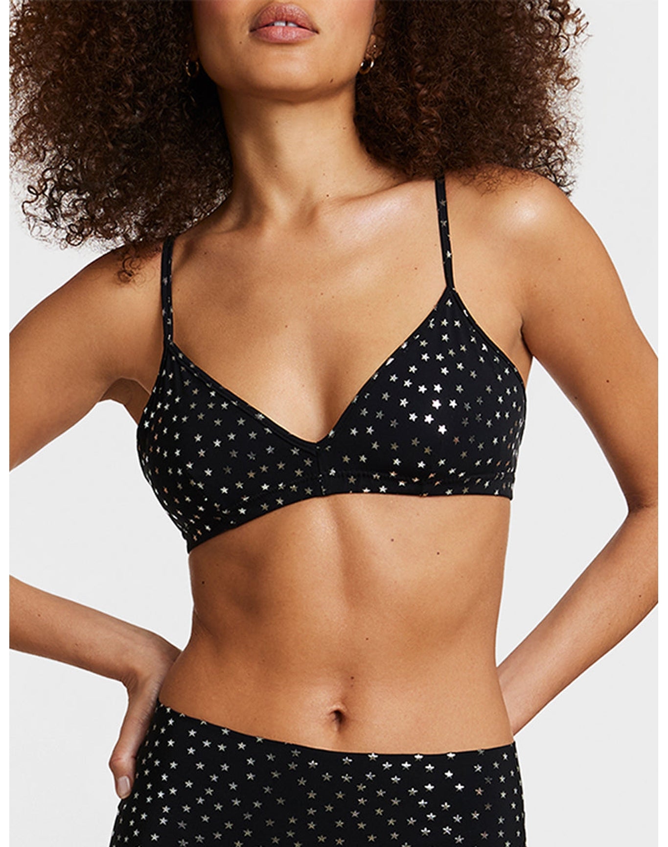 Classic Print Bralette | Silver Star