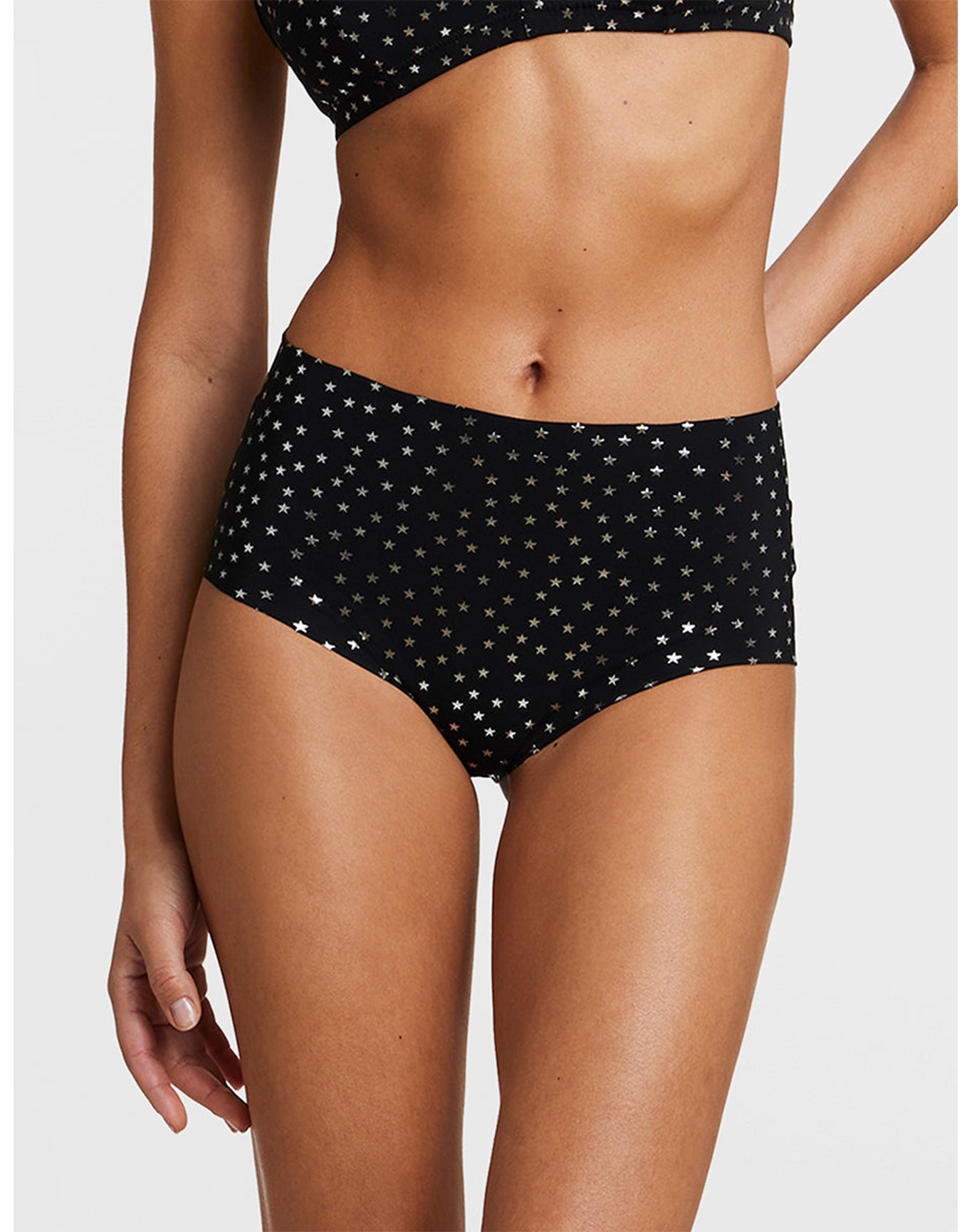 Classic Print High Rise Bikini | Silver Star