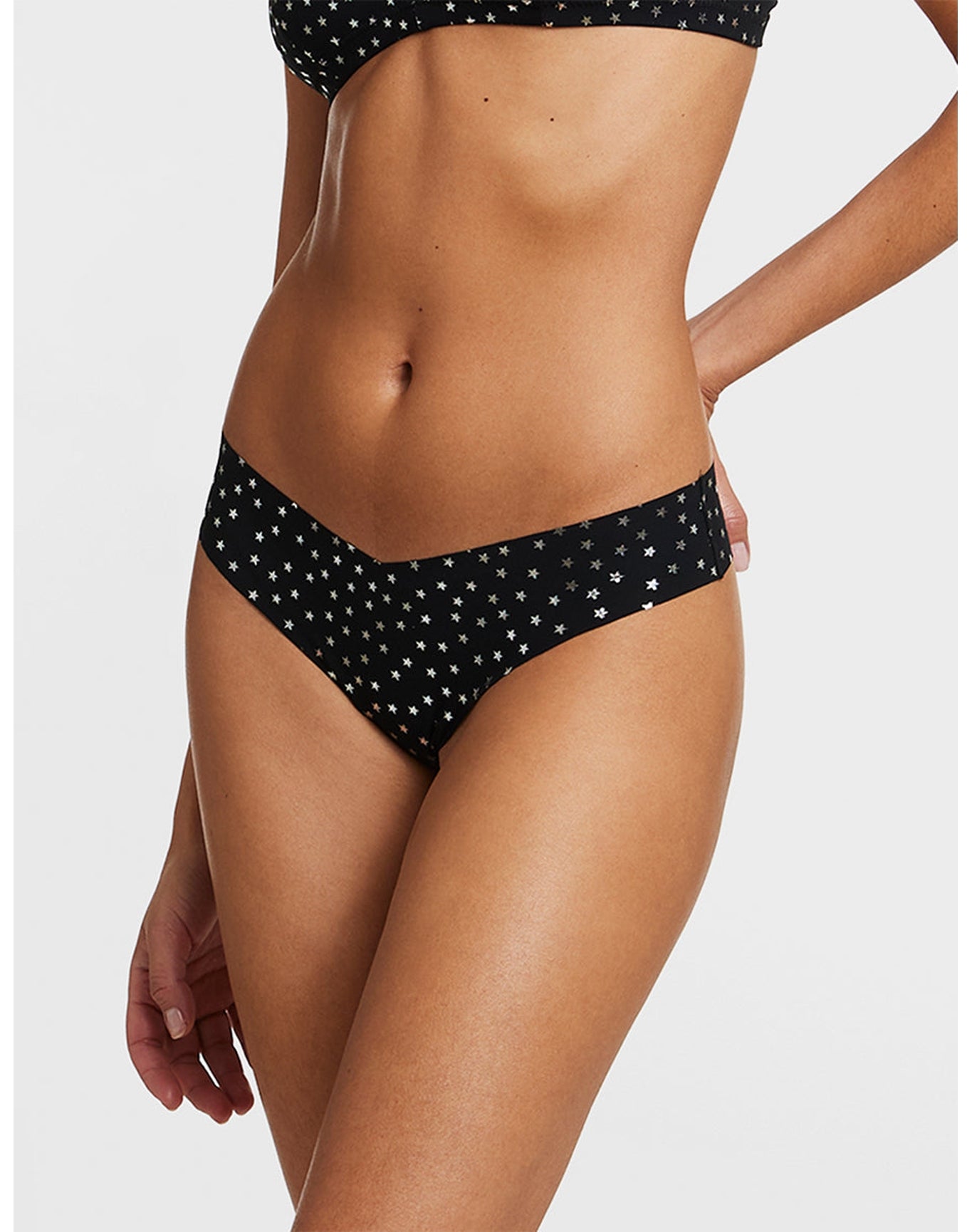 Classic Print Thong | Silver Star