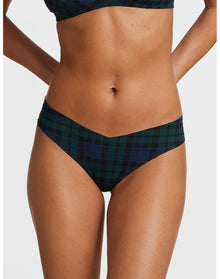 Classic Print Thong | Tartan Plaid