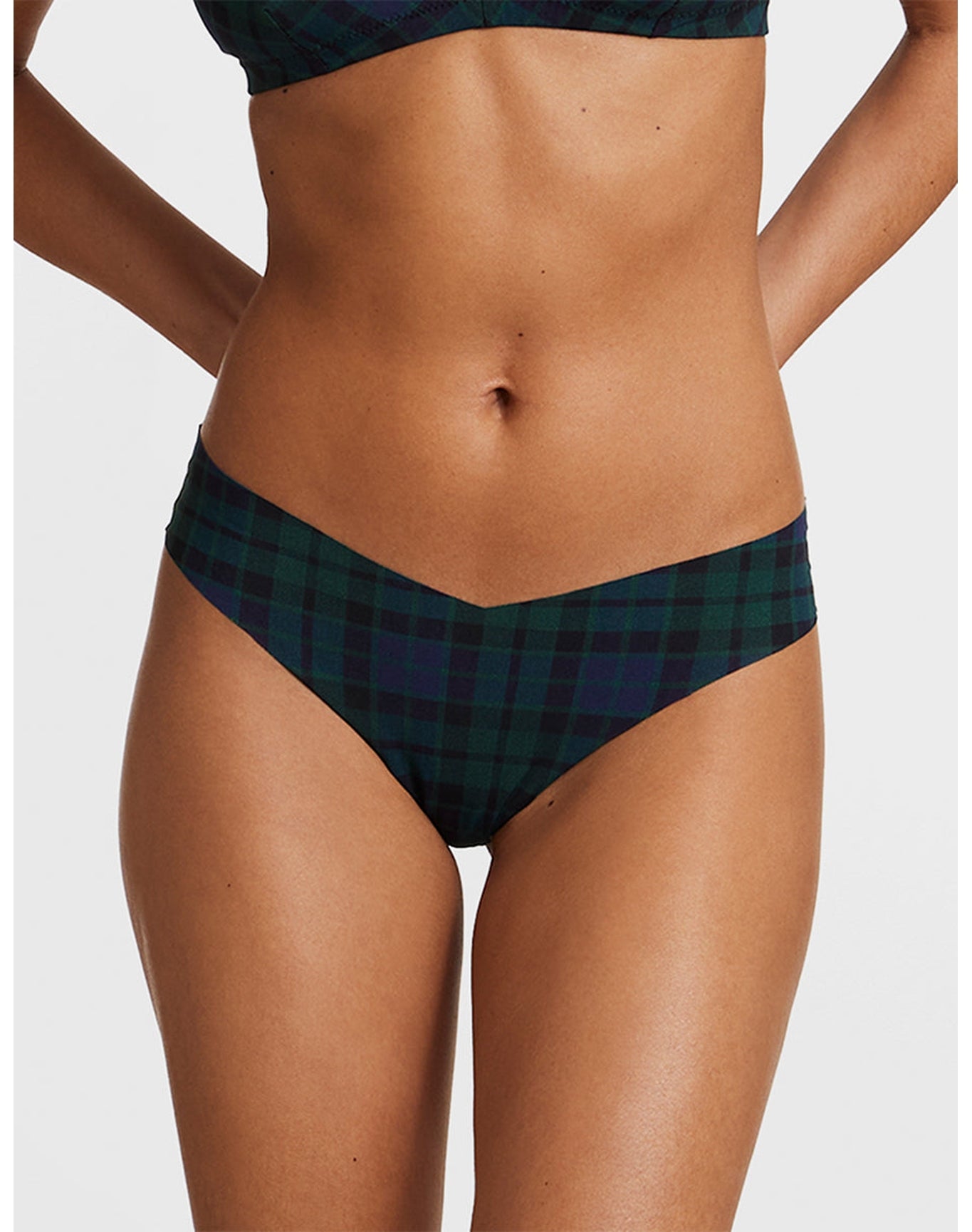 Classic Print Thong | Tartan Plaid