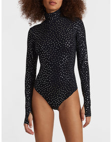 Classic Print Turtleneck Bodysuit | Silver Star