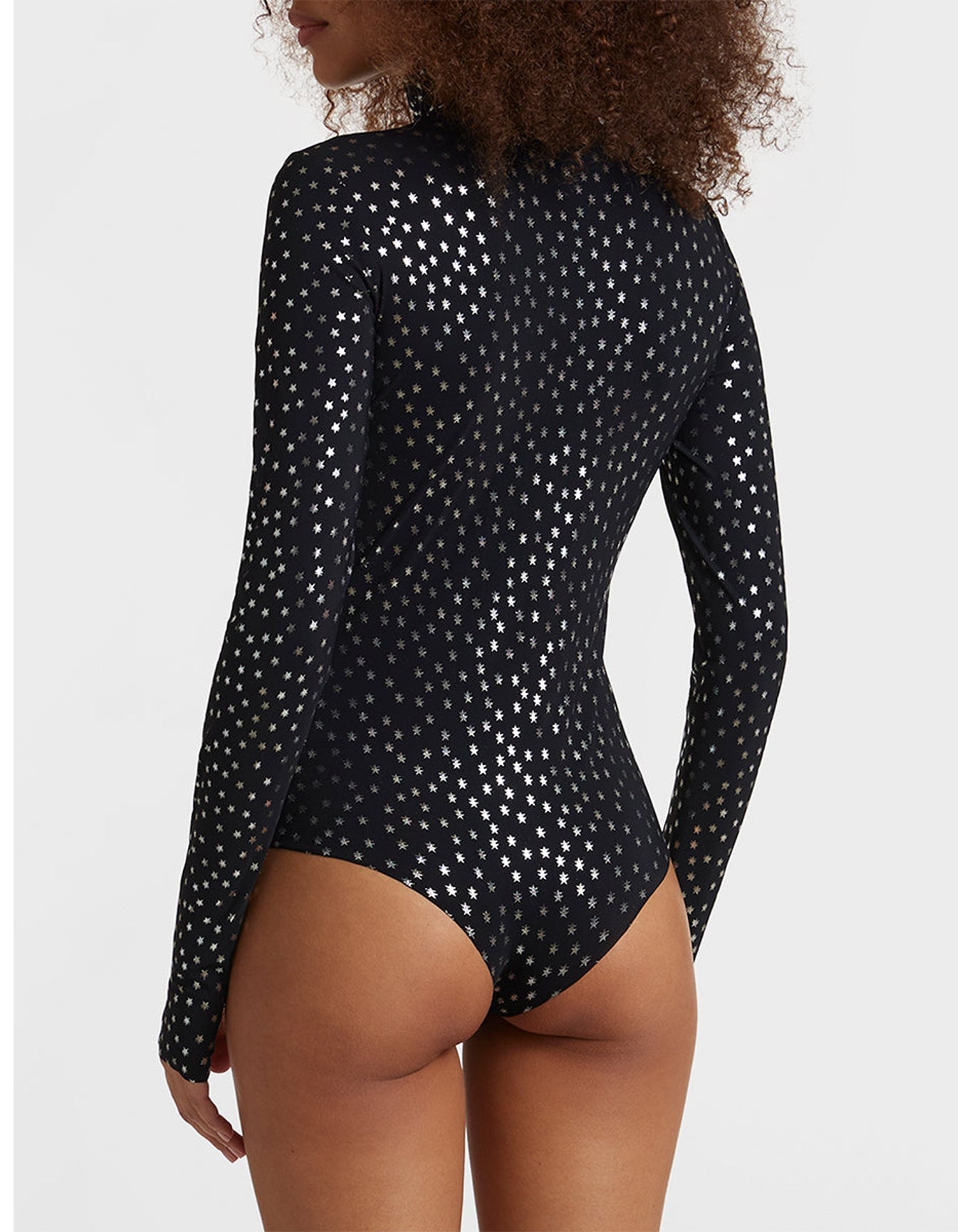 Classic Print Turtleneck Bodysuit | Silver Star