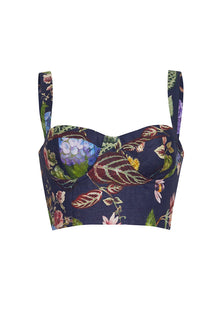 Claudine Top | Avery Floral Evening Blue