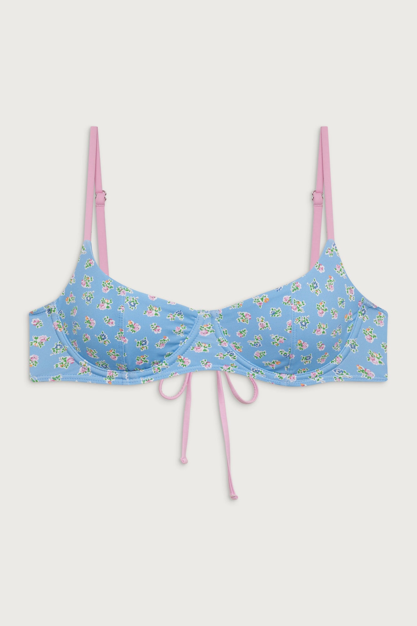 Cola underwire balconette bikini top blue hawaii