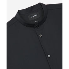 Collarless Cotton Shirt | Men | Black