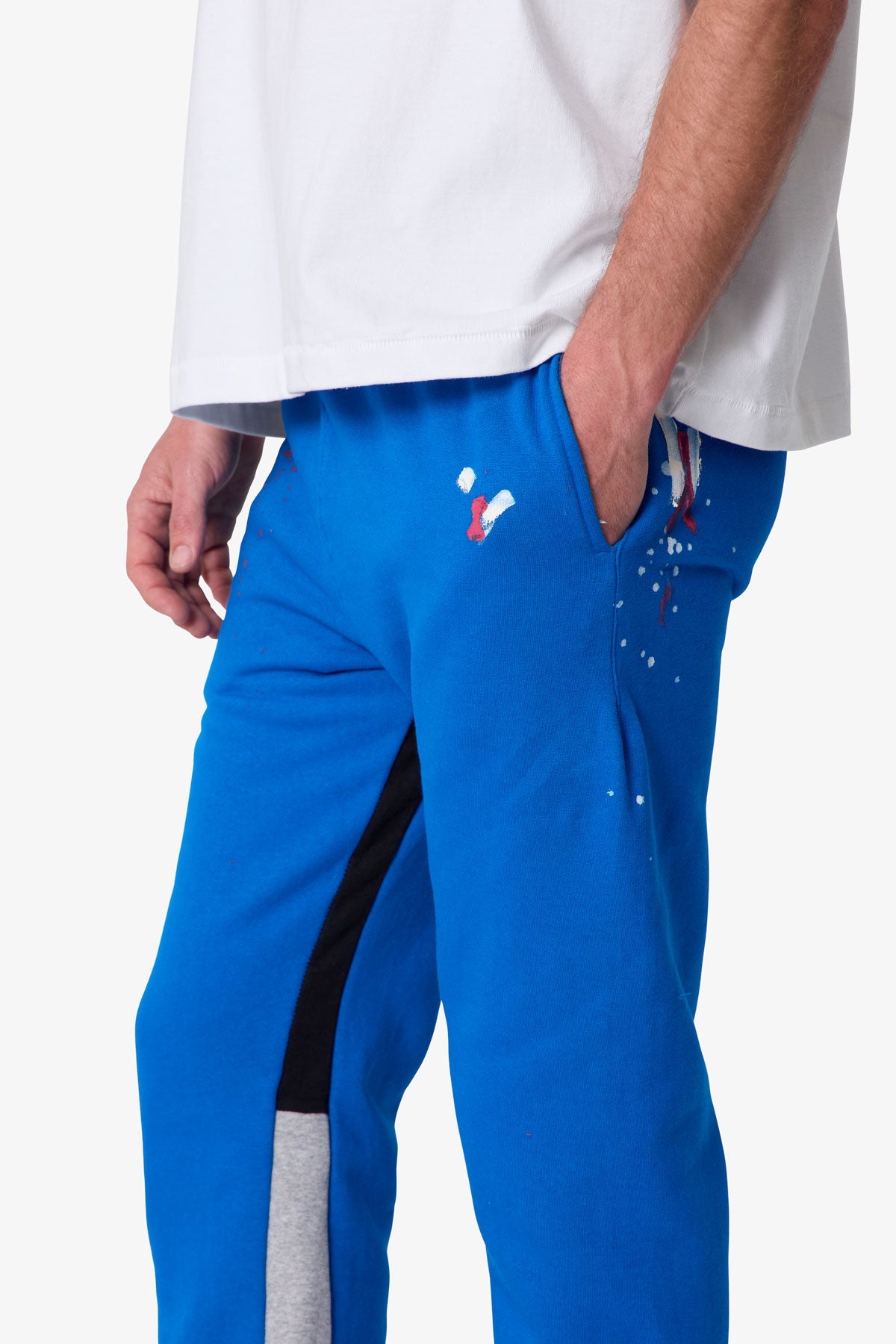 Contrast Bootcut Sweatpants | Blue/Grey