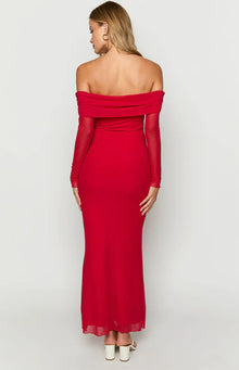 Coraline Long Sleeve Maxi Dress | Red