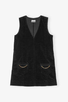 Corduroy Mini Dress | Black