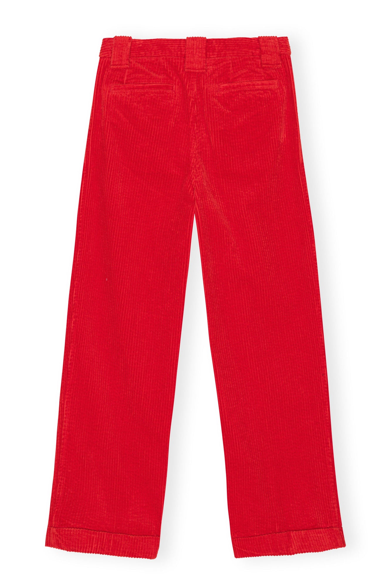 Corduroy Pleat Trousers | Fiery Red