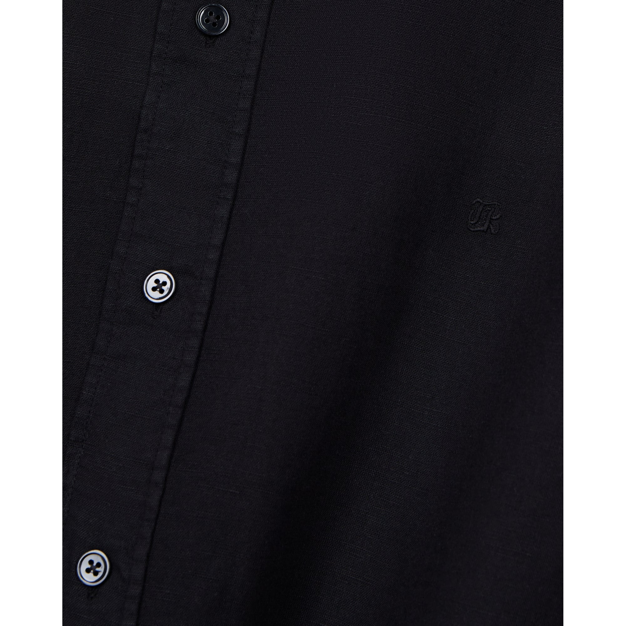 Cotton And Linen Shirt | Men | Black