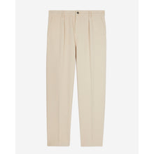 Cotton And Linen Trousers With Pleats | Men | Beige