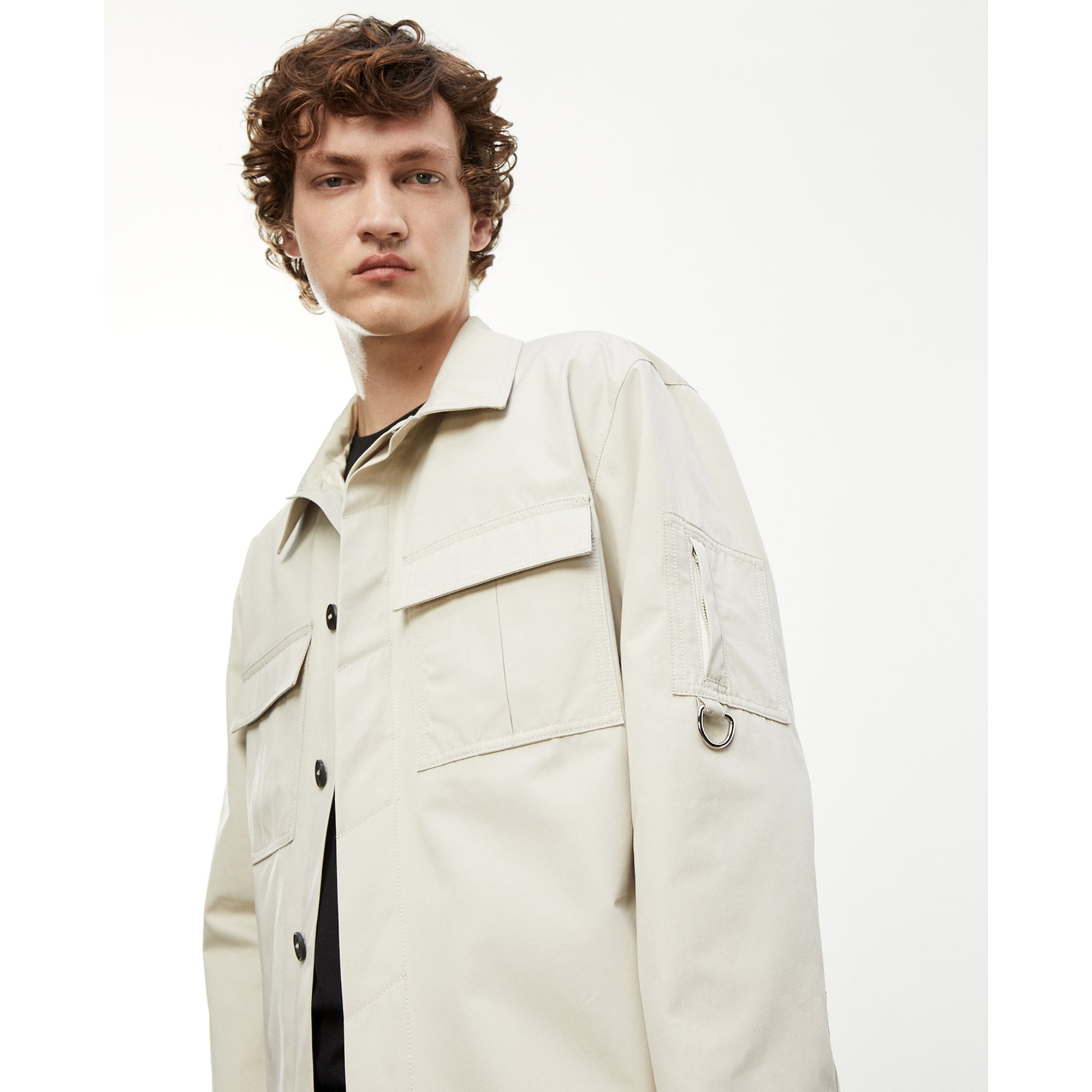 Cotton Jacket With Breast Pockets | Men | Beige