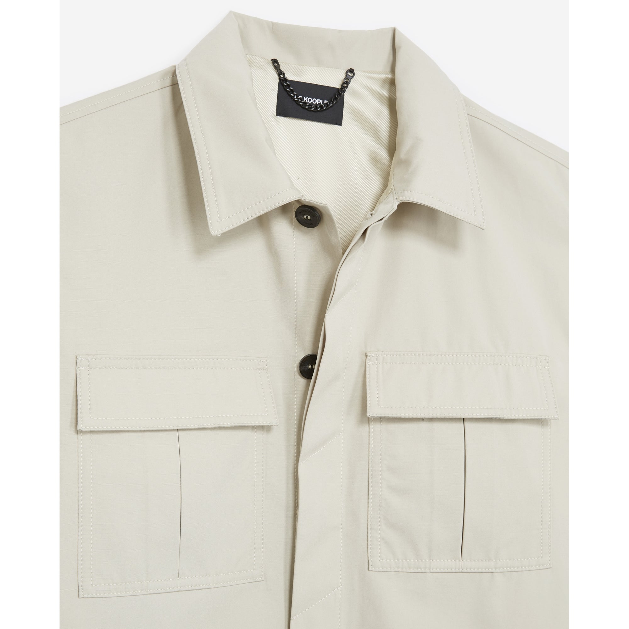 Cotton Jacket With Breast Pockets | Men | Beige