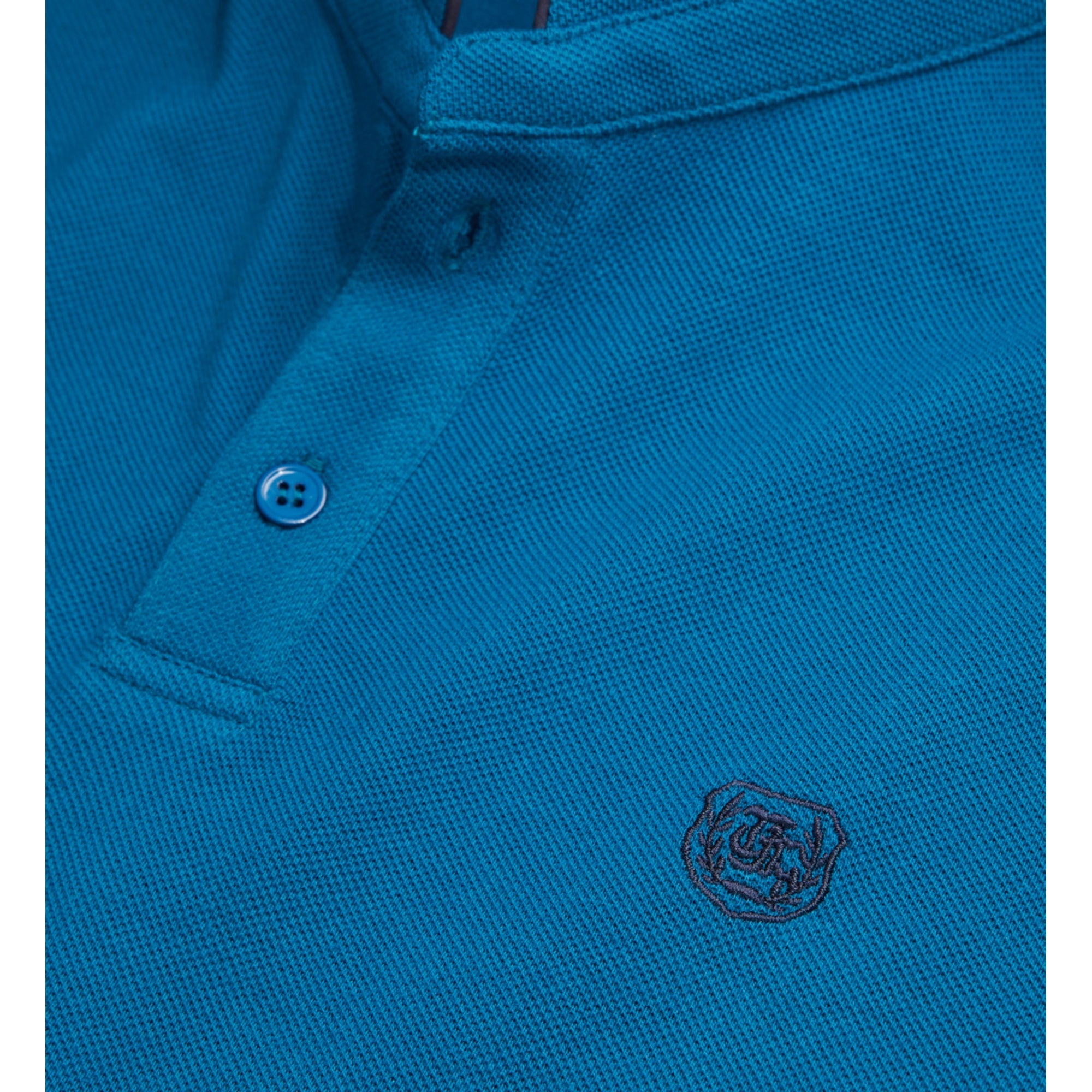 Cotton Polo T-Shirt | Men | Medium Blue