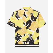 Cotton Shirt With Hibiscus Print | Men | Yellow Black