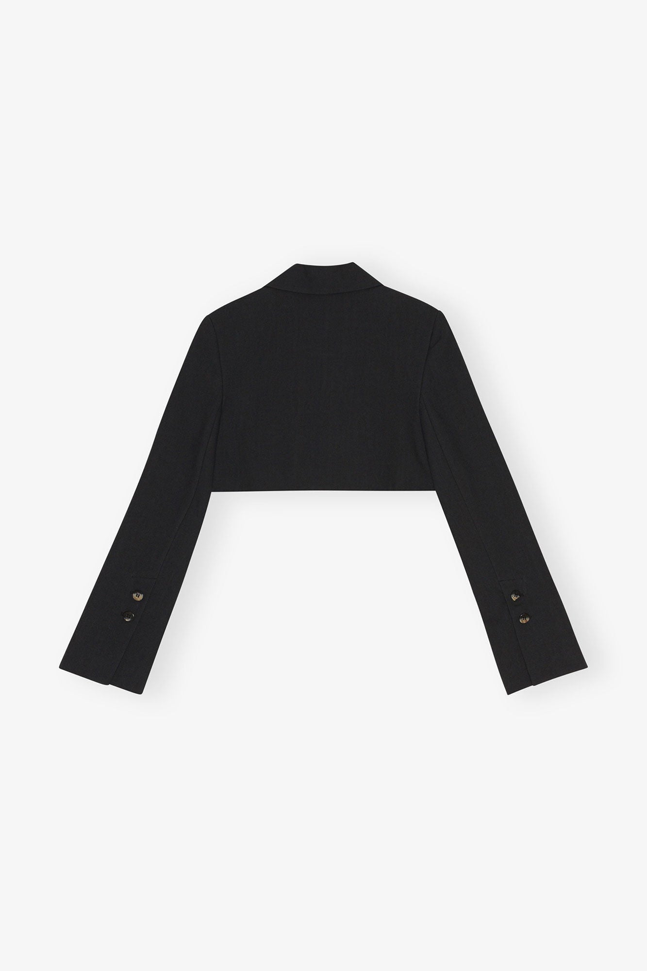 Cotton Suiting Cropped Blazer | Black