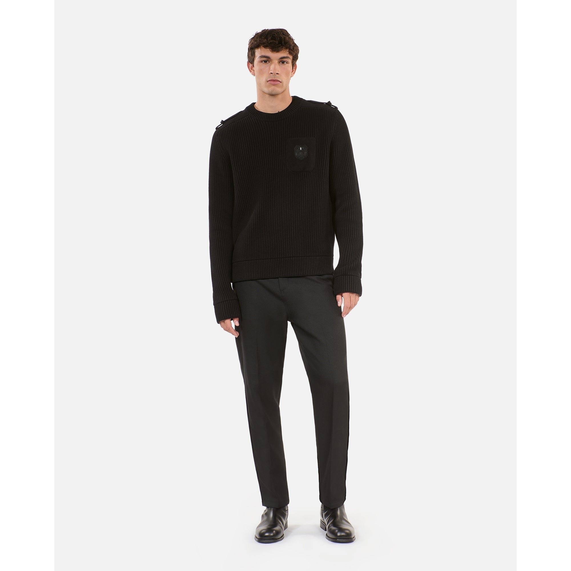 Cotton Sweater | Men | Black