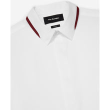 Cotton Twill Shirt With Grosgrain Detail | Men | White