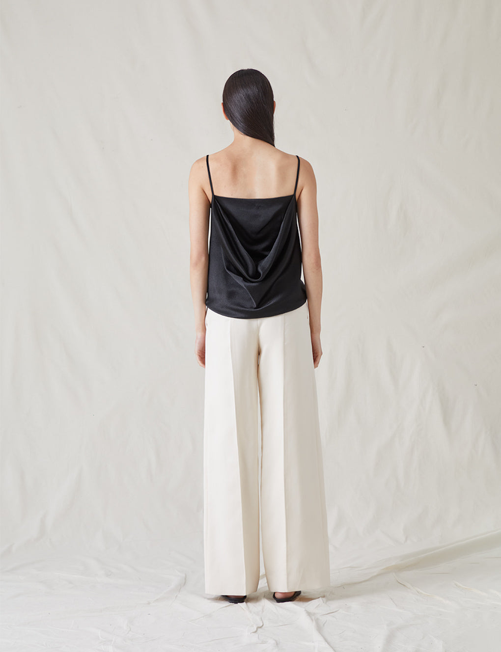 Womens | The Cowl Back Top | Black