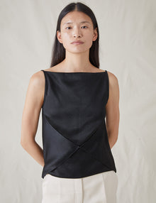 Womens | The Cowl Back Top | Black