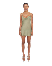 Cowl Slip Dress | Sage Green