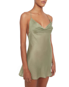 Cowl Slip Dress | Sage Green