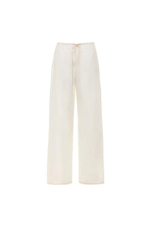 Raspberry Stitch Drawstring Pant | Cream