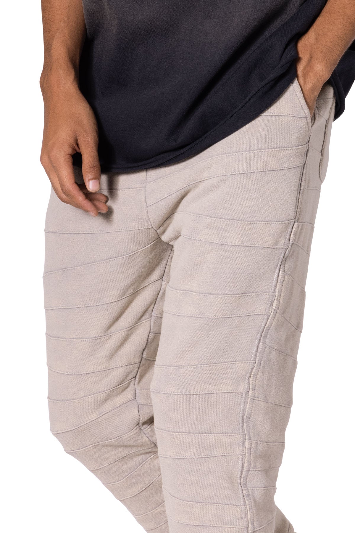 Crease Panel Sweatpants | Grey