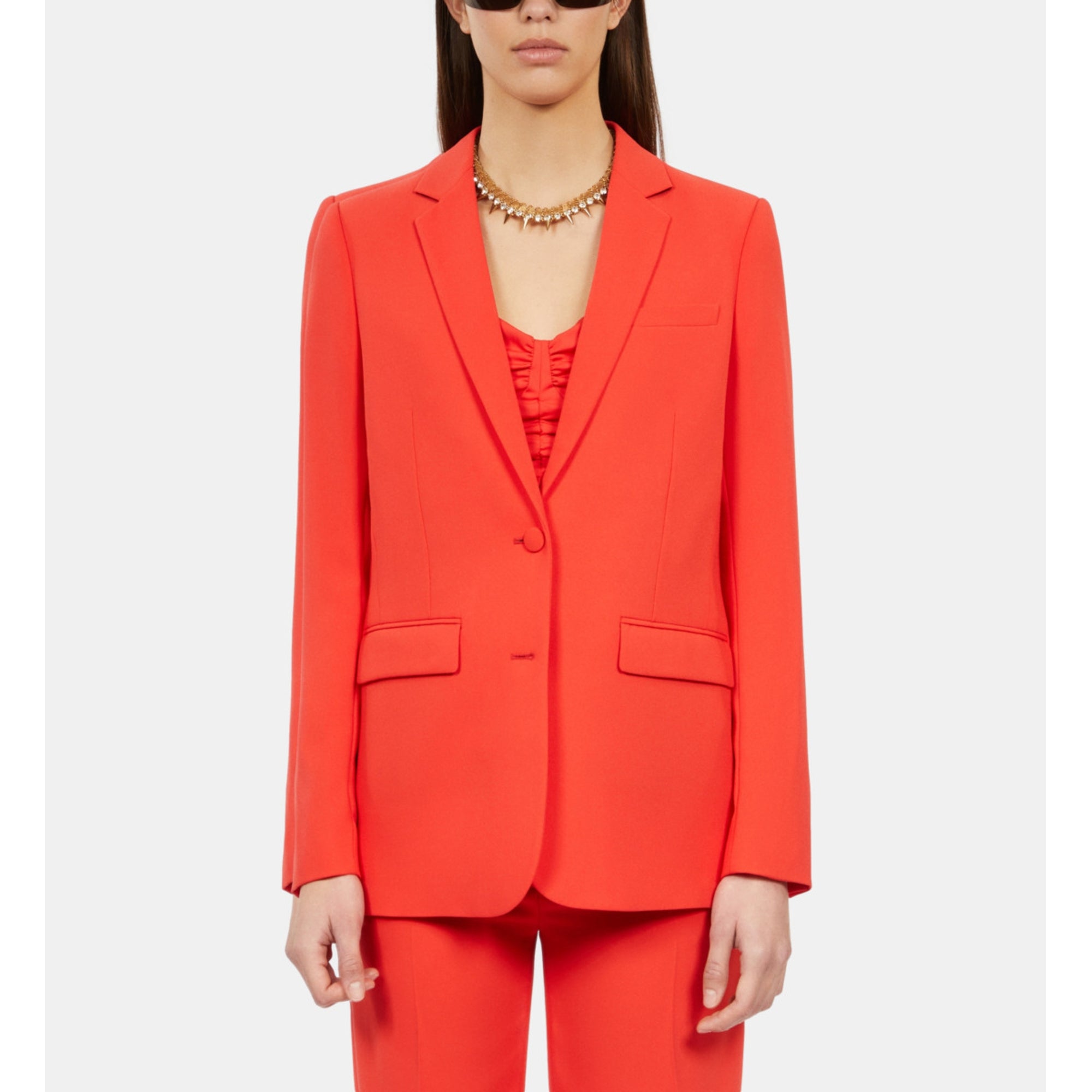 Crepe Suit Jacket | Women | Red