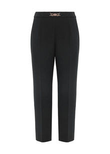 Crepe Tapered Pants | Black