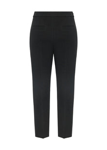 Crepe Tapered Pants | Black