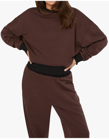 Crewneck Sweatshirt | Brown x Black