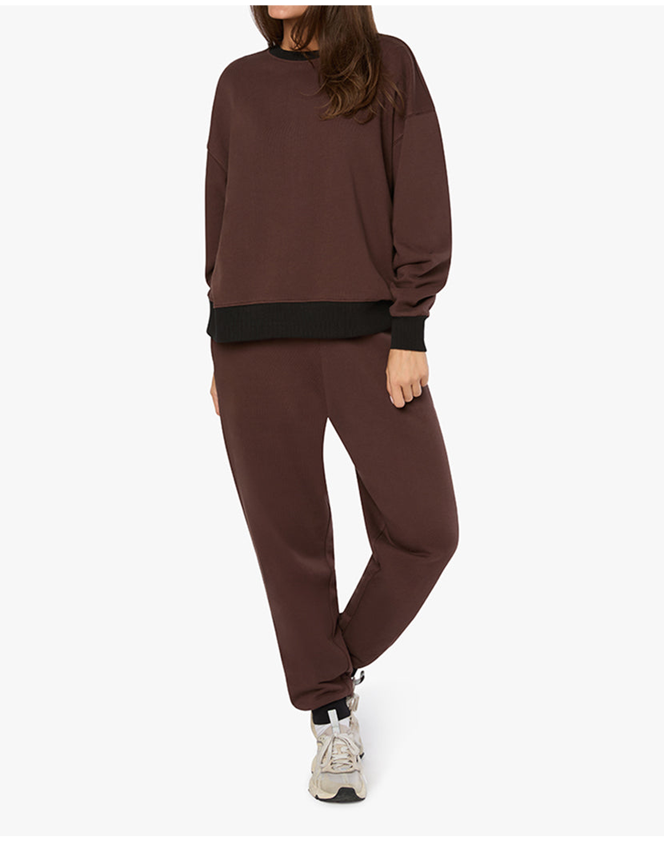Crewneck Sweatshirt | Brown x Black