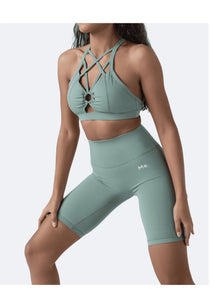 Criss Cross Front Top | Fresh Green