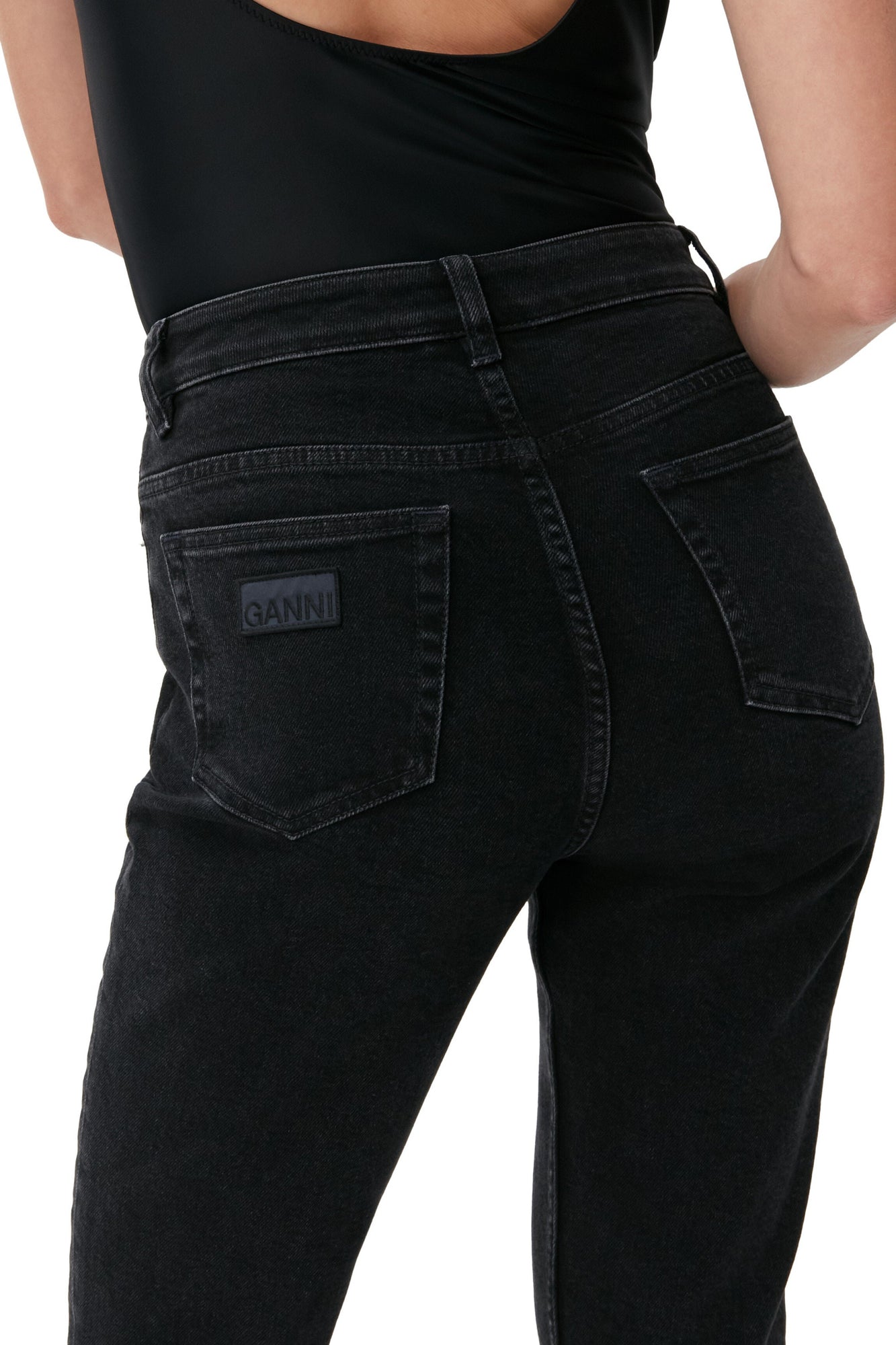 Cropped Jeans | Washed Black/Black