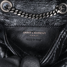 Saint Laurent | Pre-Owned Micro Crinkled Leather Niki Airpods Case with Chain | Black