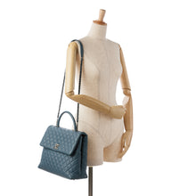 Chanel | Pre-Owned Large Caviar Coco Top Handle Bag - II | Blue/Navy