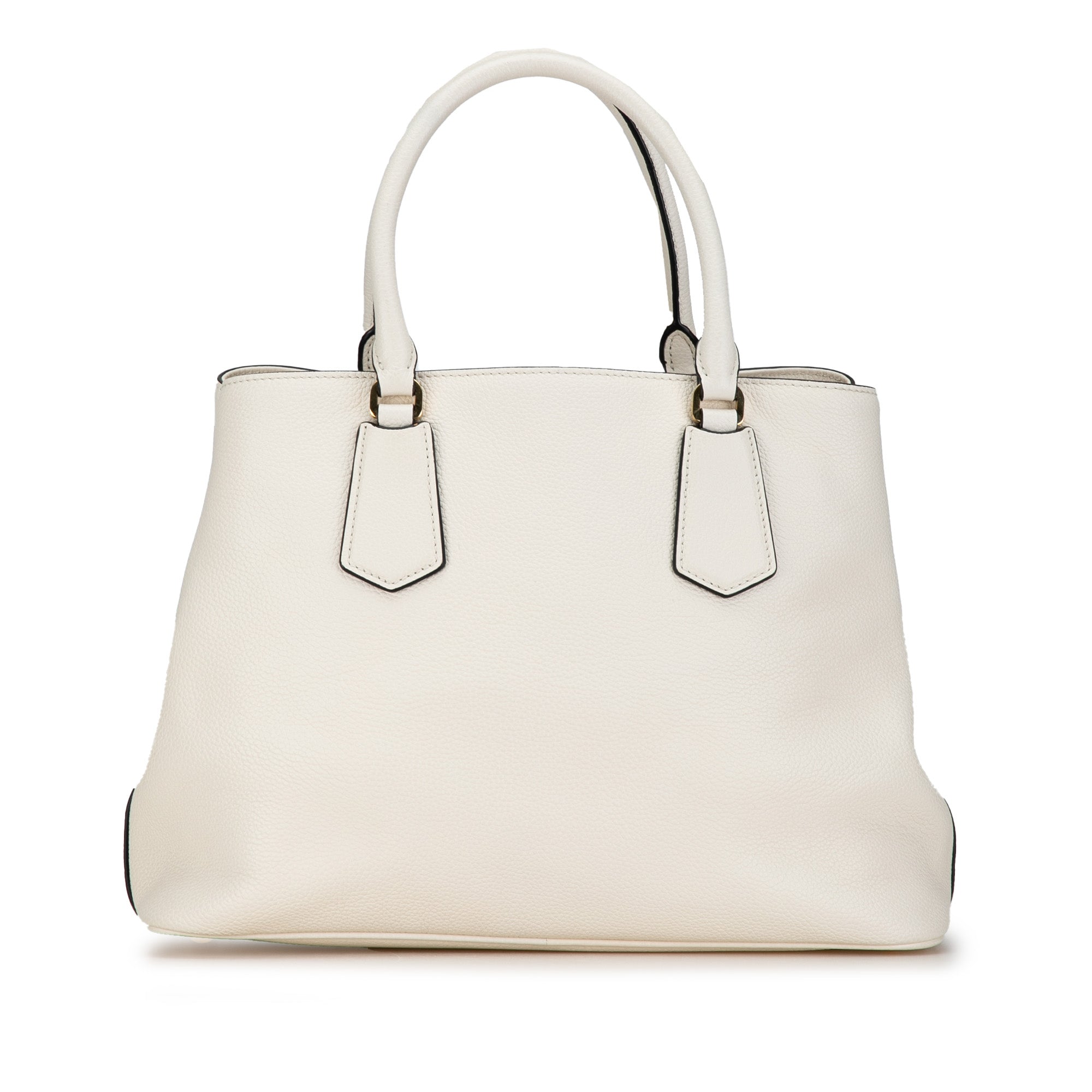 Prada Pre-Owned Medium Vitello Daino Satchel | Women | White