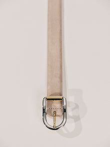 Mija Suede Belt | Blush & Silver & 24K Gold