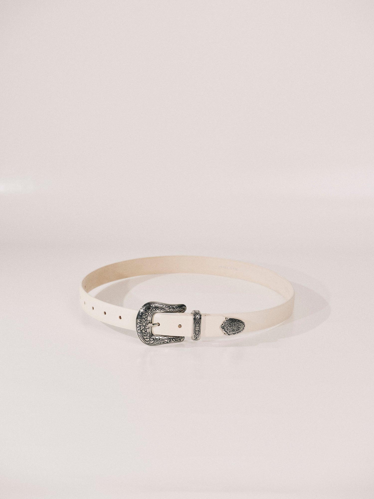 Western Belt | Ivory & Silver