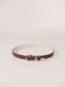 Hollyhock Belt | Camel Reptile & Silver