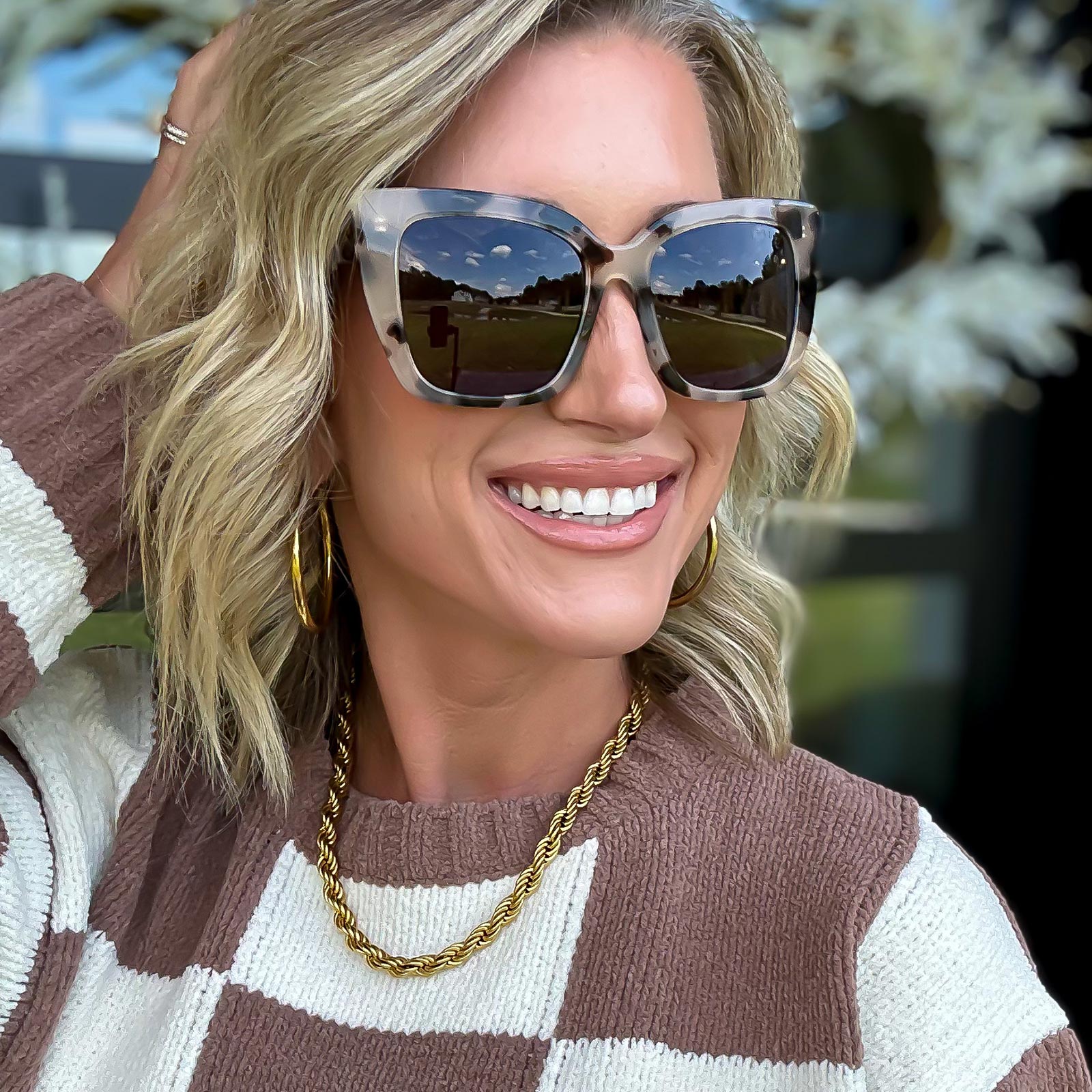 Womens | Becky II Sunglasses | Cream Tortoise | Grey Polarized Lenses