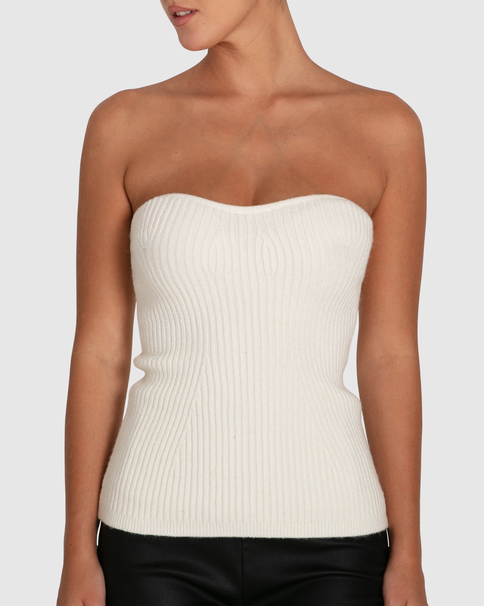 Women | Distant Memories Knit Bustier | Cream