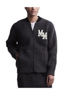 Mens | Cozychic Disney Classic Mickey Varsity Jacket | Carbon/Black