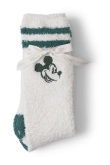 Youth | Cozychic Mickey Athletic Crew Socks | Cream/Pinecrest