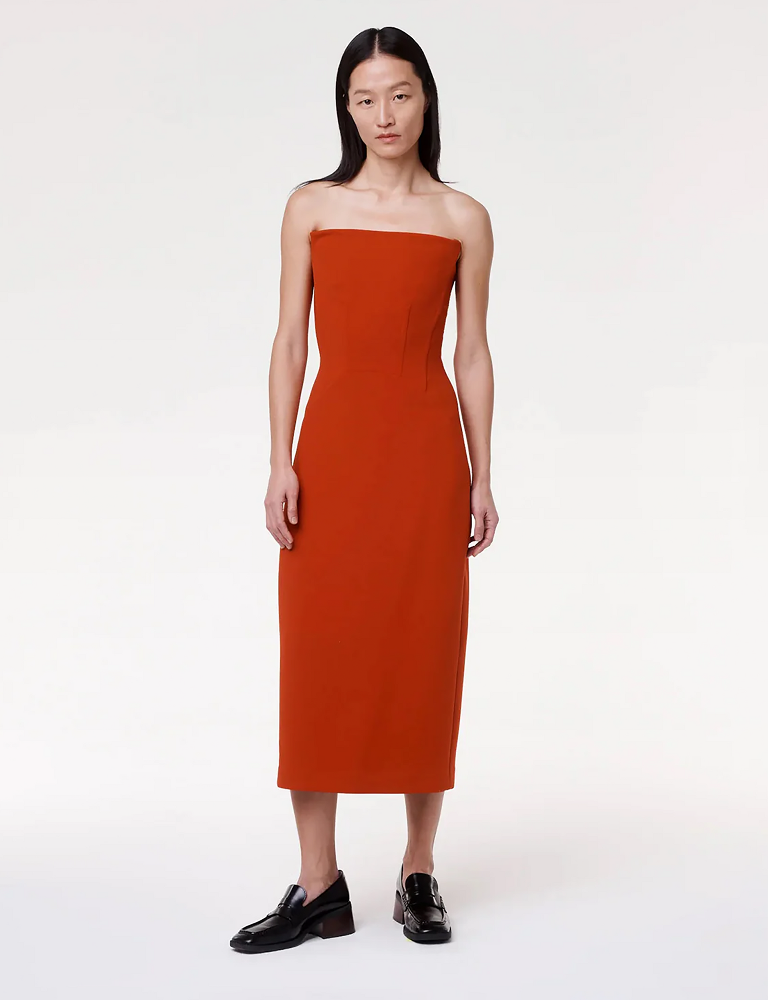 Women | Doppio Structured Dress | Sedona Red