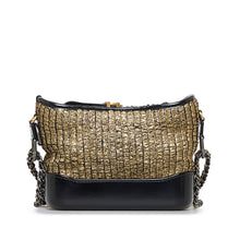 Chanel | Pre-Owned Small Painted Knit Gabrielle Crossbody Bag | Black
