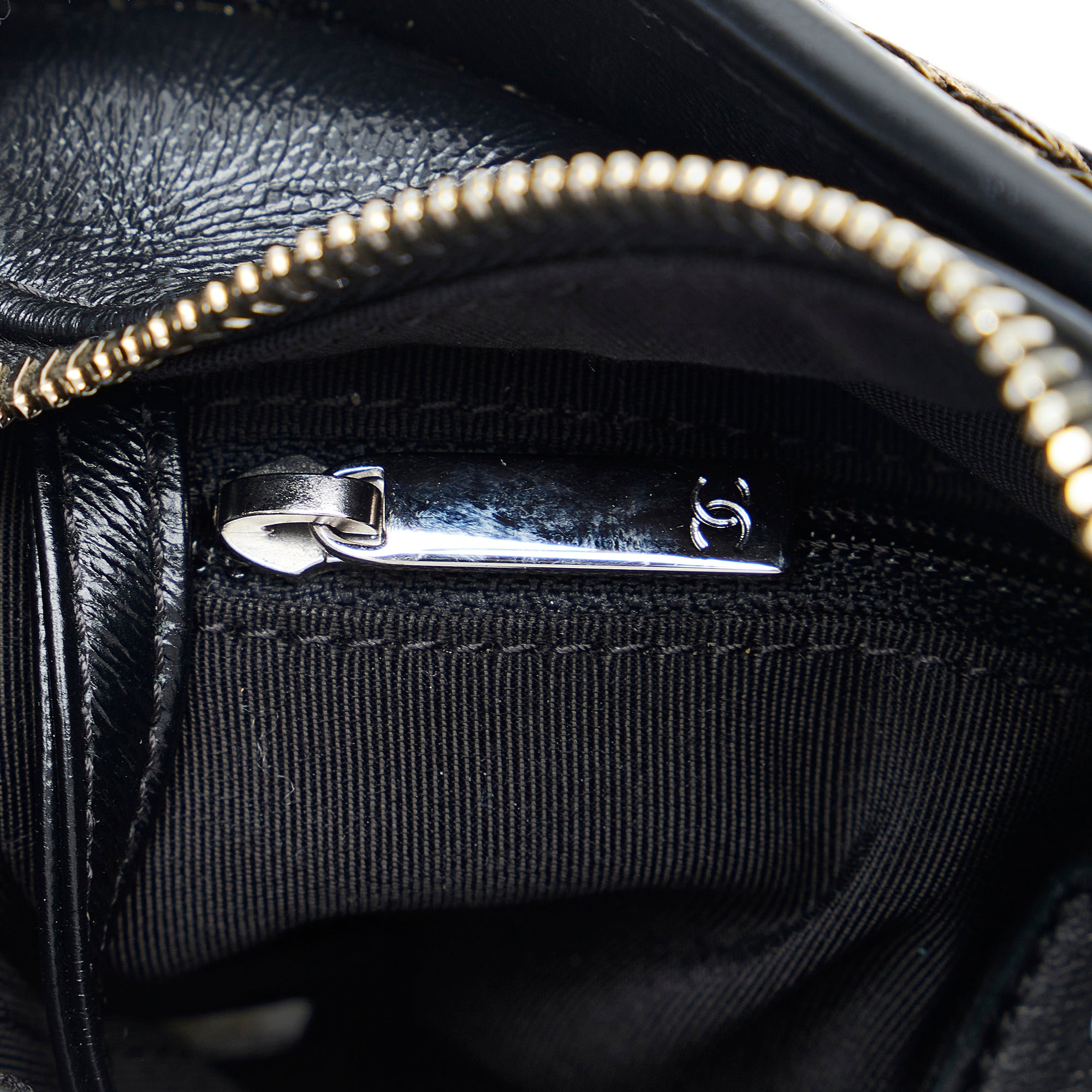 Chanel | Pre-Owned Small Painted Knit Gabrielle Crossbody Bag | Black