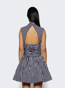 Women | Patou | Sleeveless Bloomer Mini Dress Navy Stripes